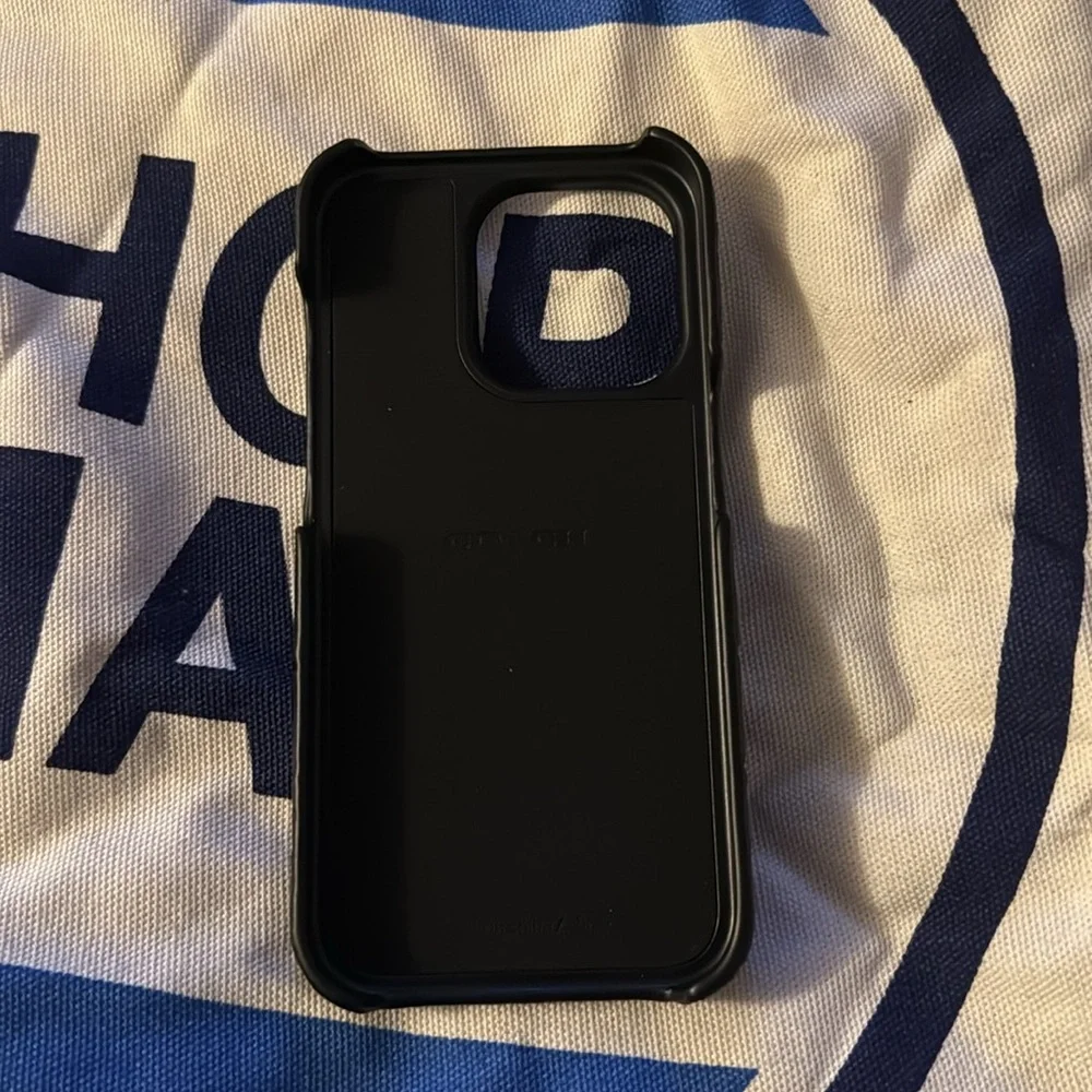 COACH NEW YORK IPHONE 15 PRO CASE GENUINE LEATHER EMBOSSED MONOGRAM SIGNATURE CC